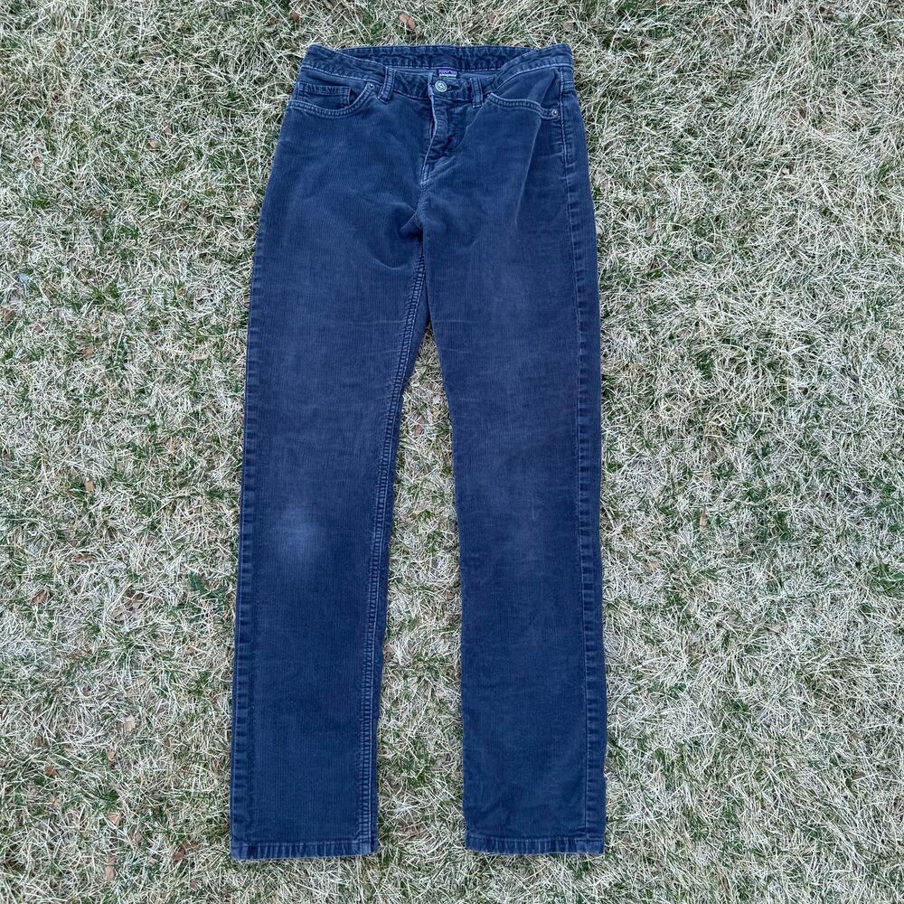 Women's Patagonia Organic Cotton Black Gray Corduroy Outdoor Pants Sz 28 (6)